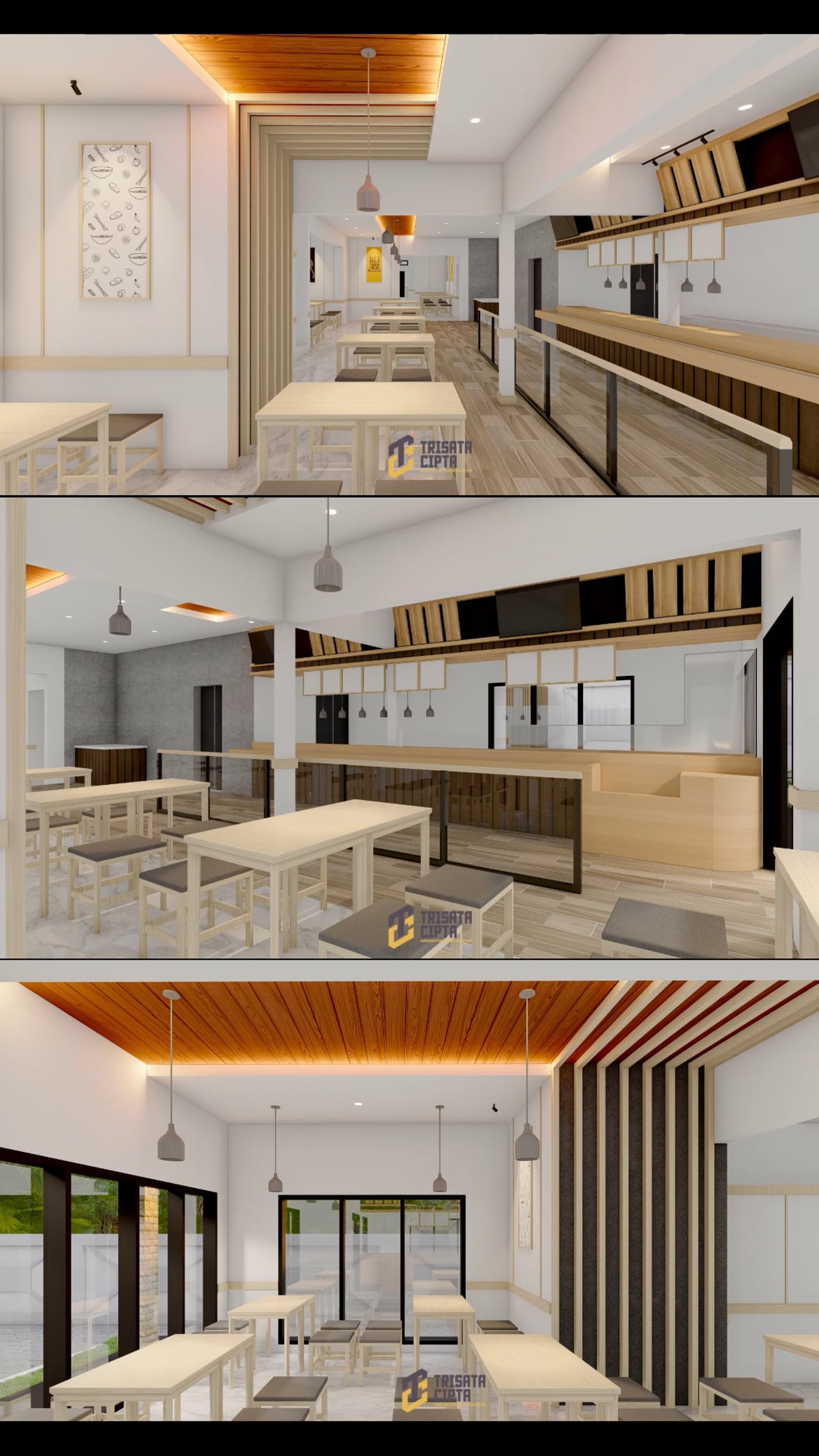 Cuplikan interior restoran dari video dokumentasi Casatria